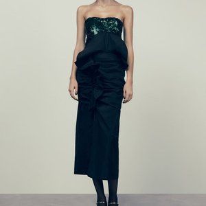 Zara Frilled Midi Skirt